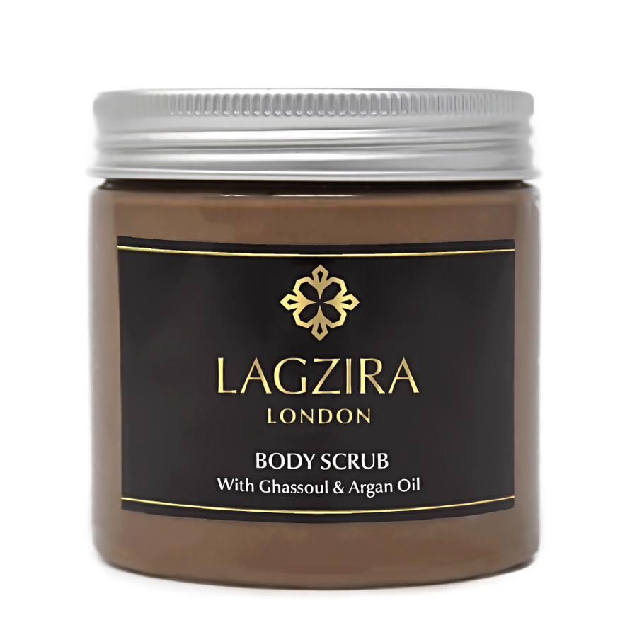 Organic Body Scrub With Ghassoul and Argan Oil 200ml - Lagzira London