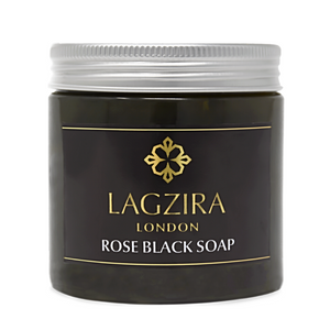 Organic Moroccan Beldi Black Soap With Rose 200g - Lagzira London
